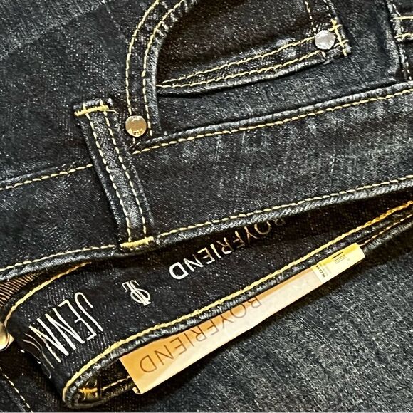 NWT Jennifer Lopez Boyfriend Mid Rise Straight Leg Jeans size 2 Stretch Denim - Picture 12 of 14